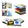 BelleStyle Libri in Tessuto Morbido per Neonati, Libro Bianco e Nero Bambino Sveglio, Libro Sensoriale Bebe Giocattoli Dattivitac e Dacveloppement Regali di Compleanno per Neonati Bambino