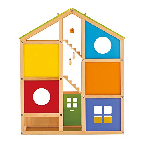 Hape E3401 - Casa 4 Stagioni in Legno per Bambini Vincitore del Premio Migliore Casa da Bambole con Mobili, Accessori e Scale amovibili e con Tetto dalle Diverse Stagioni - immagine 5