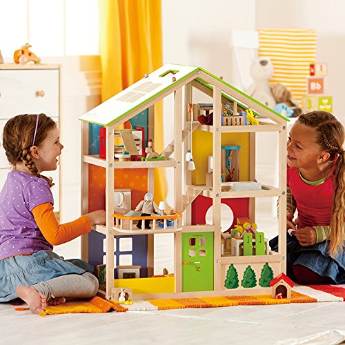 Hape E3401 - Casa 4 Stagioni in Legno per Bambini Vincitore del Premio Migliore Casa da Bambole con Mobili, Accessori e Scale amovibili e con Tetto dalle Diverse Stagioni - immagine 8