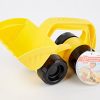 Hape Monster Digger - Piccolo Scavatore da Spiaggia - Ruspa Gialla con Paletta per Gioco all’Aperto Bambini/e dai 18 Mesi - immagine 5