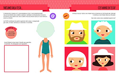 Montessori Scoperte - Il mio primo libro del corpo umano | Libro educativo per bambini | Con adesivi colorati | Edizione illustrata - immagine 5