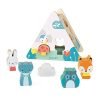 Janod - Pure Gioco A Incastro (Legno), Gioco per Apprendimento Precoce, 6 Pezzi Inclusi, Maneggiare e Costruire, Pittura Ad Acqua - Da 18 Mesi in su, J05150 - immagine 3