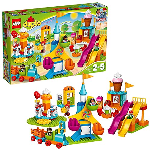 LEGO Duplo Town Il Grande Luna Park, Giocattolo con Treno e Scivoli, 10840,  Esclusivo  – Giochi e Prodotti per l'Età Evolutiva
