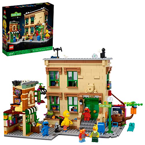 LEGO Ideas 123 Sesame Street 21324 – Kit da costruzione per adulti con  Elmo, Cookie Monster, Oscar The Grouch, Bert, Ernie e Big Bird, 1.367 pezzi  – Giochi e Prodotti per l'Età Evolutiva