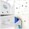 SONGMICS Scaffale Portaoggetti, 9 Scatole per Giocattoli e Libri, Organizzatore in Tessuto TNT, per Camera dei Bambini, Sala Giochi, Asilo, 62,5 x 29,5 x 60 cm, Motivi Spaziali, Bianco GKR33WT - immagine 6