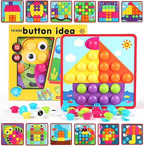 Gioco Bottoni per Bambini Apprendimento Mosaico Unghie Giocattolo