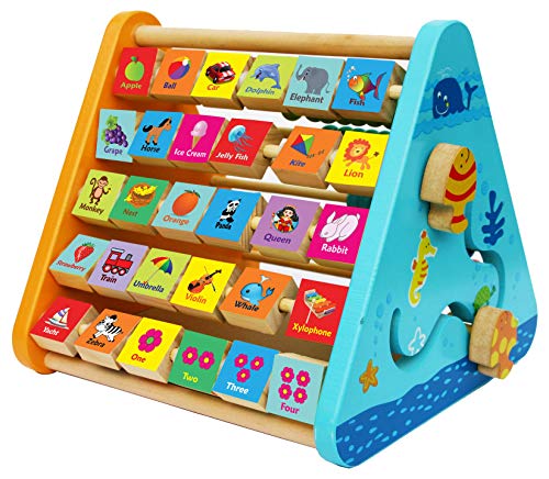 Abacus IN LEGNO-tradizionale per bambini giocattolo colorato Classic Learning conteggio ed 