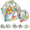 Bright Starts, Palestra di AttivitÃ  Evolutiva 5in1 - 40 palline, Arco di Gioco, 7 Giocattoli Rimovibili, 20+ Min di Luci e musica, Sviluppo Motorio, da neonato a bambino - Totally Tropical