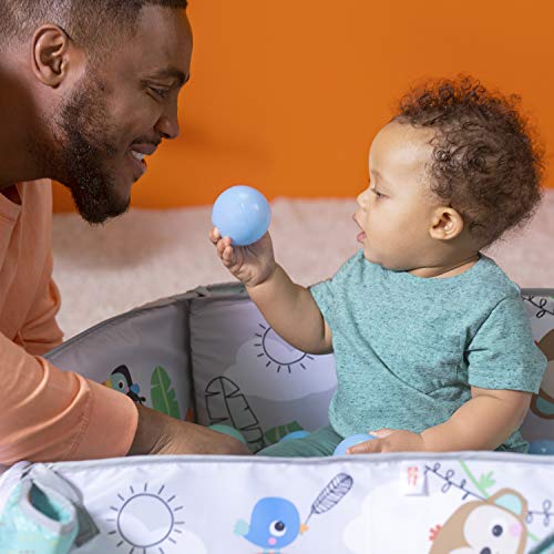 Bright Starts, Palestra di AttivitÃ  Evolutiva 5in1 - 40 palline, Arco di Gioco, 7 Giocattoli Rimovibili, 20+ Min di Luci e musica, Sviluppo Motorio, da neonato a bambino - Totally Tropical - immagine 7