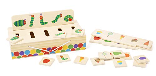Small Foot 11342 Scatola Immagini da riordinare Bruco Maisazio, Legno, Gioco di coordinazione da Viaggio. Raupe Giocattoli, Multicolore - immagine 4