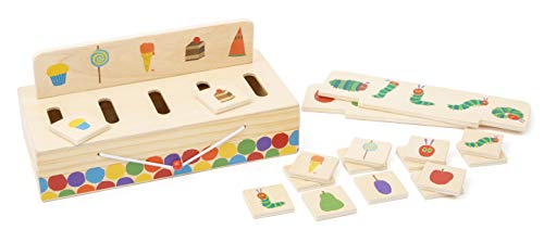 Small Foot 11342 Scatola Immagini da riordinare Bruco Maisazio, Legno, Gioco di coordinazione da Viaggio. Raupe Giocattoli, Multicolore - immagine 7