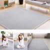 Fancytan Tappeto per Cameretta dei Bambini, Tappetino Gattonare Bambini Morbido, Tappetino Gioco, Tappeto Salotto Tatami, Antiscivolo, Grigio, 150 x 200cm - immagine 3