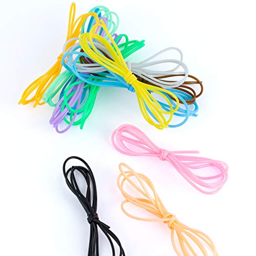 ZITFRI 200 PCS Scoubidou Fili Scubidu Fili 10 Portachiavi e 10 Ganci Snap Clip per Realizzare Bracciali Collane Portachiavi Pendenti Fai-da-Te 20 Colori - immagine 5
