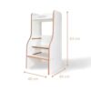 mumy easySTEP | Learning Tower Montessori Antimacchia | Regolabile a 3 livelli | Torre di apprendimento progettata e realizzata in Italia con materiali sostenibili - immagine 3
