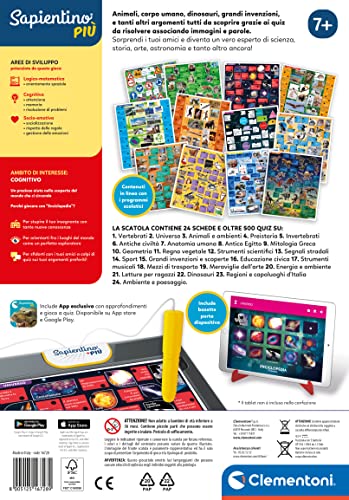 Clementoni Sapientino più - Enciclopedia Interattiva, Gioco Educativo con Penne Parlanti Bambini 7+ Anni, Quiz su Animali, Corpo Umano, Dinosauri e Scienze, Made in Italy, Lingua Italiana, 16728 - immagine 4