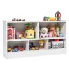 COSTWAY Libreria per Bambini e Organizer Giocattoli, Scaffale di Legno Con 5 Scompartimenti, Per Stanza dei Giochi Camera Dei Bambini Angolo di Lettura Classe Scuola Materna (Bianco)