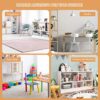 COSTWAY Libreria per Bambini e Organizer Giocattoli, Scaffale di Legno Con 5 Scompartimenti, Per Stanza dei Giochi Camera Dei Bambini Angolo di Lettura Classe Scuola Materna (Bianco) - immagine 7