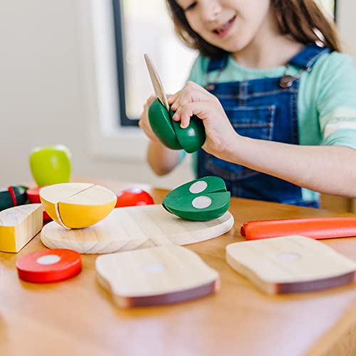 Melissa & Doug Alimenti Da Tagliare In Legno | frutta in legno| Giocattoli di ruolo | 3+ | Gioco Montessori | Regali per Bambino e Bambina - immagine 3