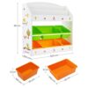 Songmics GKR44WTV1 Scaffale per Libri e Giocattoli per Bambini, Libreria a 3 Piani e 6 Cesti Rimovibili, Mobile di Legno e Scaffale per Stanza dei Giochi, Cameretta, Asilo, Beige - immagine 5