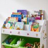 Songmics GKR44WTV1 Scaffale per Libri e Giocattoli per Bambini, Libreria a 3 Piani e 6 Cesti Rimovibili, Mobile di Legno e Scaffale per Stanza dei Giochi, Cameretta, Asilo, Beige - immagine 6
