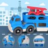 kramow 4 in 1 Camion giocattolo per bambini,Trasportatore auto Veicoli da Cantiere giocattoli,Natale Compleanno Regalo Giocattolo bambino 2 3 4 anni - immagine 3
