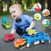 kramow 4 in 1 Camion giocattolo per bambini,Trasportatore auto Veicoli da Cantiere giocattoli,Natale Compleanno Regalo Giocattolo bambino 2 3 4 anni - immagine 7