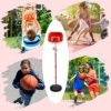 AolKee Canestro Basket Bambini e Supporto, portatile da 50 cm-150 cm Regolabile per interni ed esterno, Con 3 palle, rete, pompa - immagine 7
