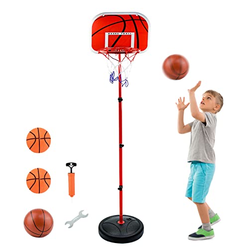 AolKee Canestro Basket Bambini e Supporto, portatile da 50 cm-150