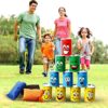 Ulifeme Tiro al Barattolo, Mira al Barattolo Numerati per Bambini, Gioco del Bersaglio con 10 Pezzi Sorriso Tin Can Alley e 3 Pezzi Beanbags, Lattine Giocattolo Regalo per Compleanno e Altro Festa - immagine 4