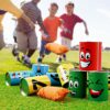 Ulifeme Tiro al Barattolo, Mira al Barattolo Numerati per Bambini, Gioco del Bersaglio con 10 Pezzi Sorriso Tin Can Alley e 3 Pezzi Beanbags, Lattine Giocattolo Regalo per Compleanno e Altro Festa - immagine 6