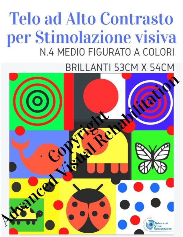 Telo n. 4 ad alto contrasto figurato baby a colori per stimolazione visiva - immagine 3