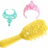 Barbie Dreamtopia - Principessa al Ballo Reale, bambola bionda con un lucciante abito da ballo color arcobaleno, una spazzola e 5 accessori inclusi, giocattolo per bambini, 3+ anni, GFR45 - immagine 7