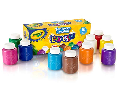 OFFERTA Colori a tempera lavabile per bambini, confezione colori