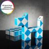 CUBIDIÂ® Mini Serpenti Magici Puzzle â Gadget Regalo di Compleanno bambini, Regalini Festa Bambini â Serpente Giocattolo, Gioco Rompicapo Bambini e Adulti, Magic Snake - 1pz 24 Blocchi (Azzurro) - immagine 4