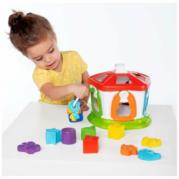 Chicco Cottage Degli Animali 2in1, Gioco a Incastri con Livelli Crescenti di DifficoltÃ , Gioco Educativo con Chiavi Colorate e Formine in Plastica - Giochi per Bambini 1-4 Anni - immagine 5