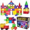 Desire Deluxe Set tessere magnetiche - Gioco Educativo per bambini e bambine - Età 3 4 5 6 7 anni - Impara con le costruzioni - 57 pz