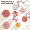 Gilowin 13 Pezzi Cerchioni e Blocchi da Costruzione, Giocattoli per Bambini Impilabili e Nidificanti con Figure di Cavalli, Spremere Dentizione Regali per 6 Mesi Neonati Ragazzi - immagine 3