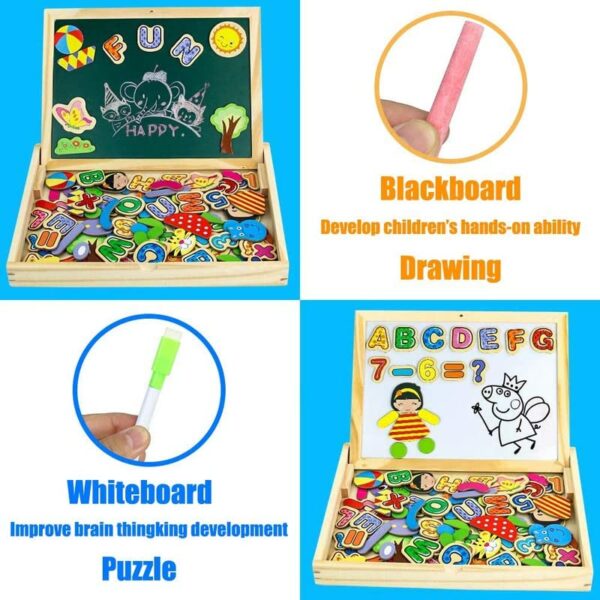 yoptote Giochi Bambini 2 Anni Puzzle Magnetico Legno-Lavagna Magnetica per Bambini Giochi Montessori Educativi Bambina 2 Anni Lavagnetta Magnetica Pasqua Giochi Legno Regalo Bambini Bambina 2 3 Anni - immagine 4