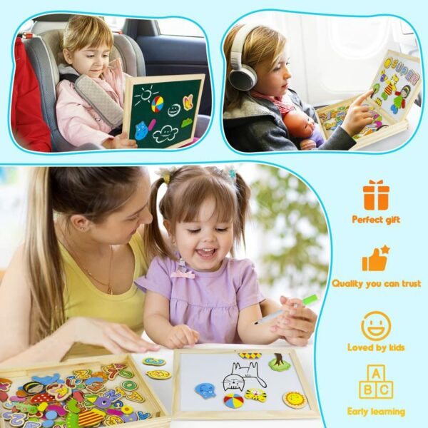 yoptote Giochi Bambini 2 Anni Puzzle Magnetico Legno-Lavagna Magnetica per Bambini Giochi Montessori Educativi Bambina 2 Anni Lavagnetta Magnetica Pasqua Giochi Legno Regalo Bambini Bambina 2 3 Anni - immagine 6