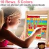 KIDWILL Giocattolo per Apprendimento in Prescolare dei Bambini, 10 File Pallottoliere in Legno con Perline Multicolori,Bastoncini per Contare,Carte dell'alfabeto, Regalo per Ragazzi Ragazze di 2+ Anni - immagine 3