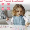 KIDWILL Giocattolo per Apprendimento in Prescolare dei Bambini, 10 File Pallottoliere in Legno con Perline Multicolori,Bastoncini per Contare,Carte dell'alfabeto, Regalo per Ragazzi Ragazze di 2+ Anni - immagine 4