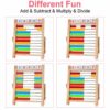 KIDWILL Giocattolo per Apprendimento in Prescolare dei Bambini, 10 File Pallottoliere in Legno con Perline Multicolori,Bastoncini per Contare,Carte dell'alfabeto, Regalo per Ragazzi Ragazze di 2+ Anni - immagine 5
