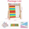 KIDWILL Giocattolo per Apprendimento in Prescolare dei Bambini, 10 File Pallottoliere in Legno con Perline Multicolori,Bastoncini per Contare,Carte dell'alfabeto, Regalo per Ragazzi Ragazze di 2+ Anni - immagine 8