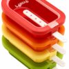 Lékué Stampo Per Gelato Impilabile, Mini, Quattro Pezzi, Multicolore, 9.8 x 11.5 x 7 cm