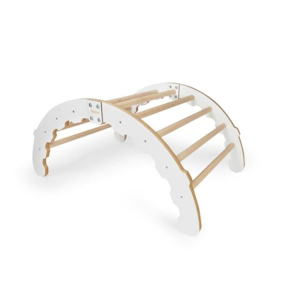 MAMOI® Arrampicata per bambini in legno naturale, Dondolo triangolo, Altalena da casa interno, Parete arco a partire