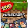 Mattel Games - UNO Versione Mincraft, Gioco di Carte per Famiglie e Bambini 7+ Anni, FPD61