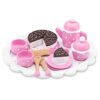 New Classic Toys- Servizio da tè/caffè con Torta da Taglio Giocattoli da Cucina e Cibo, Colore Rosa, 5 Pezzi, 10620 - immagine 4
