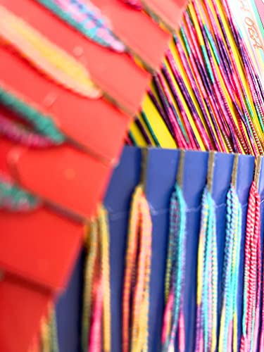 R&F srls Braccialetti Porta Fortuna BRASILIANI 1 blister da 100 Filini Multicolore Colore cartoncino casuale - immagine 7