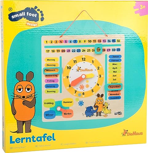 small foot Orologio didattico "Die Maus" in legnocon calendario, mostra le stagioni e l'ora, dai 3 anni, 10496 - immagine 3