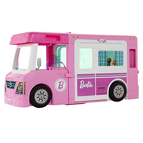 Barbie Camper Dei Sogni Playset 7 Aree di gioco con 60+ Accessori